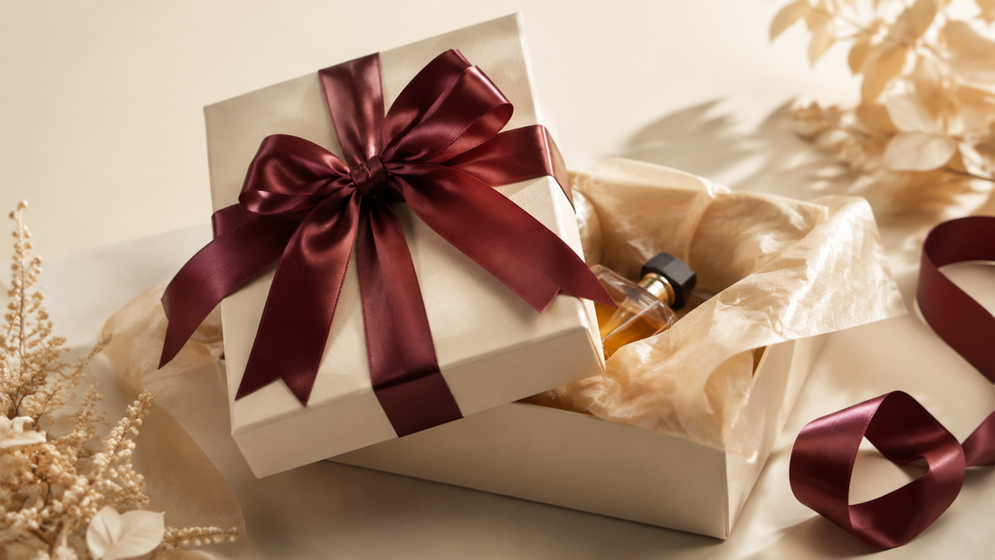 Premium unboxing experience created with custom ribbon