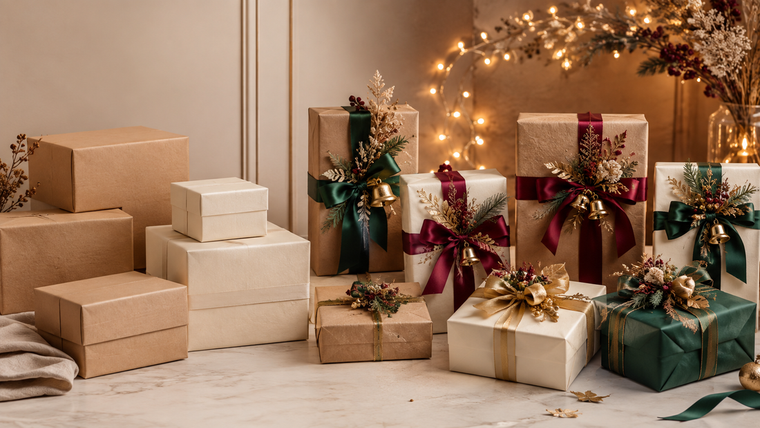 Festive gift packaging transformed with custom ribbons
