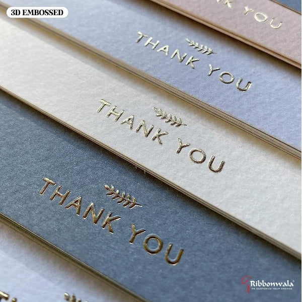 Thank You Card 3D Embossed Foil Finish - Ribbonwala
