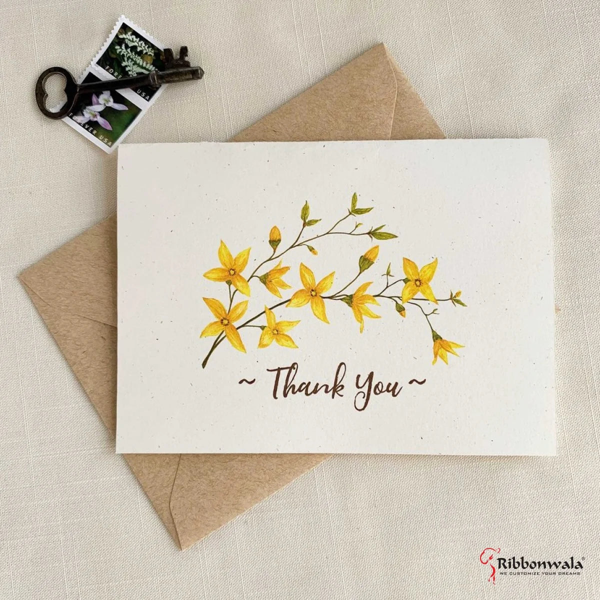 Thank You Card Matte Finish - Ribbonwala