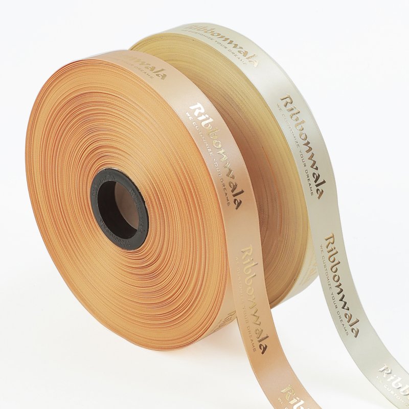 Custom Double Side Satin Foil Ribbon - Ribbonwala