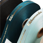 Grosgrain 3D Foil Ribbon Logo Print - Ribbonwala