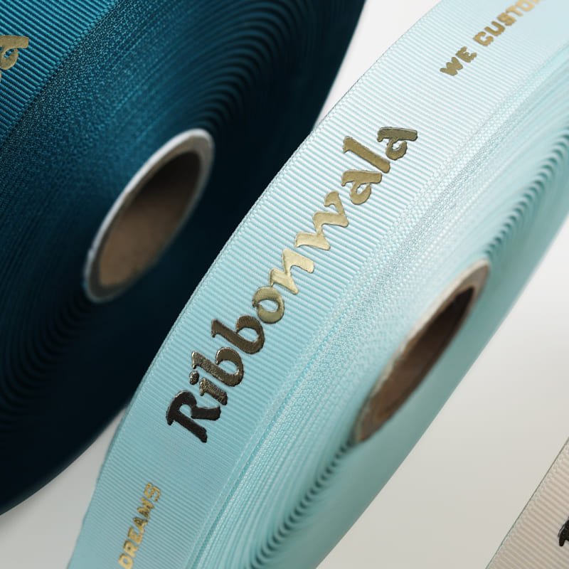 Raised Foil Grosgrain Ribbon - Ribbonwala