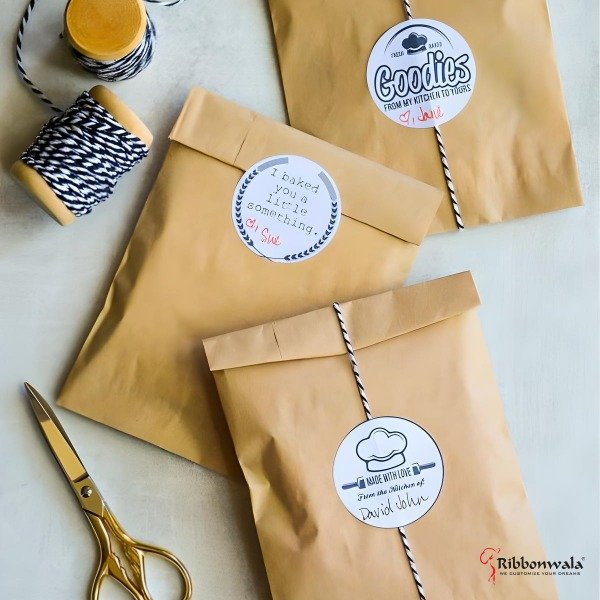Custom Round Stickers Packaging Labels - Ribbonwala