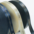 Single Side Satin Foil Ribbon Logo Print - Ribbonwala